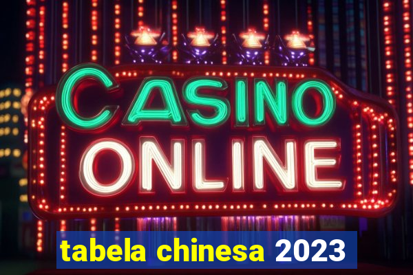 tabela chinesa 2023